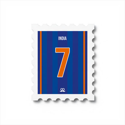 India Jersey no 7 - Magnetic Stamp