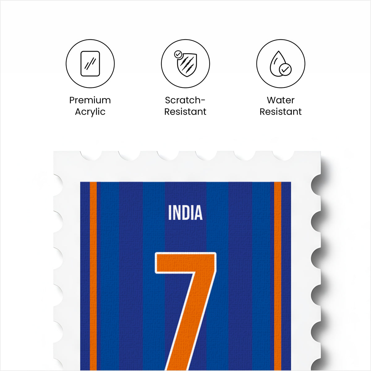 India Jersey no 7 - Magnetic Stamp