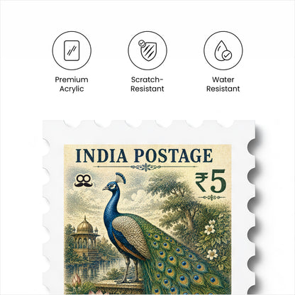 Indian Peacock - Magnetic Stamp