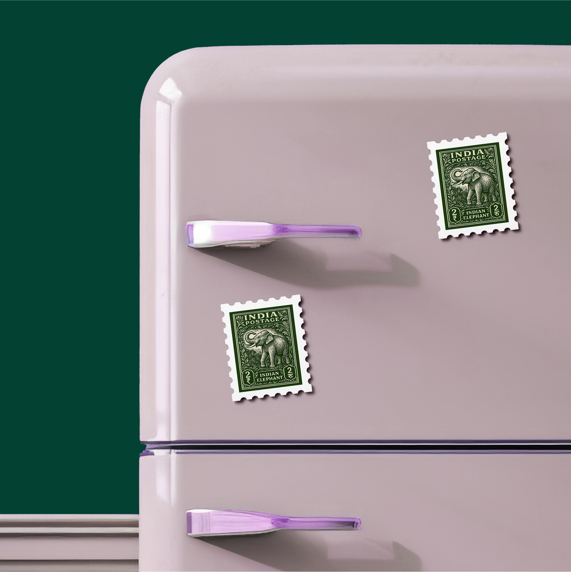 Indian Elephant - Stamp Magnet MOOCH DESIGN STUDIO LLP