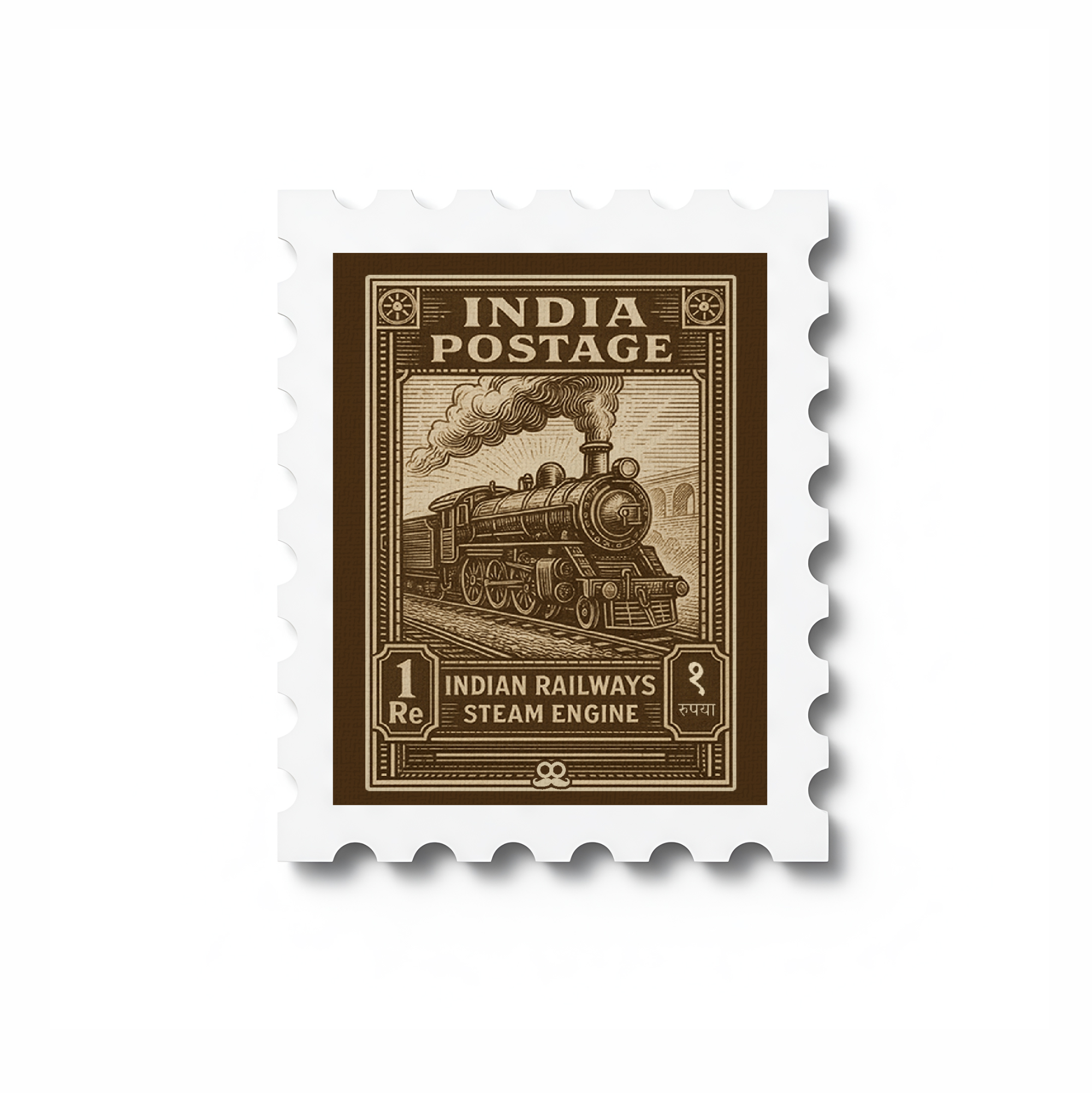 Indian Railways - Stamp Magnet MOOCH DESIGN STUDIO LLP