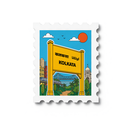 Station Board Kolkata - Magnetic Stamp