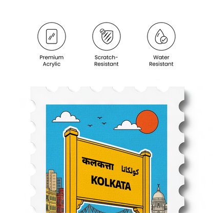 Station Board Kolkata - Magnetic Stamp