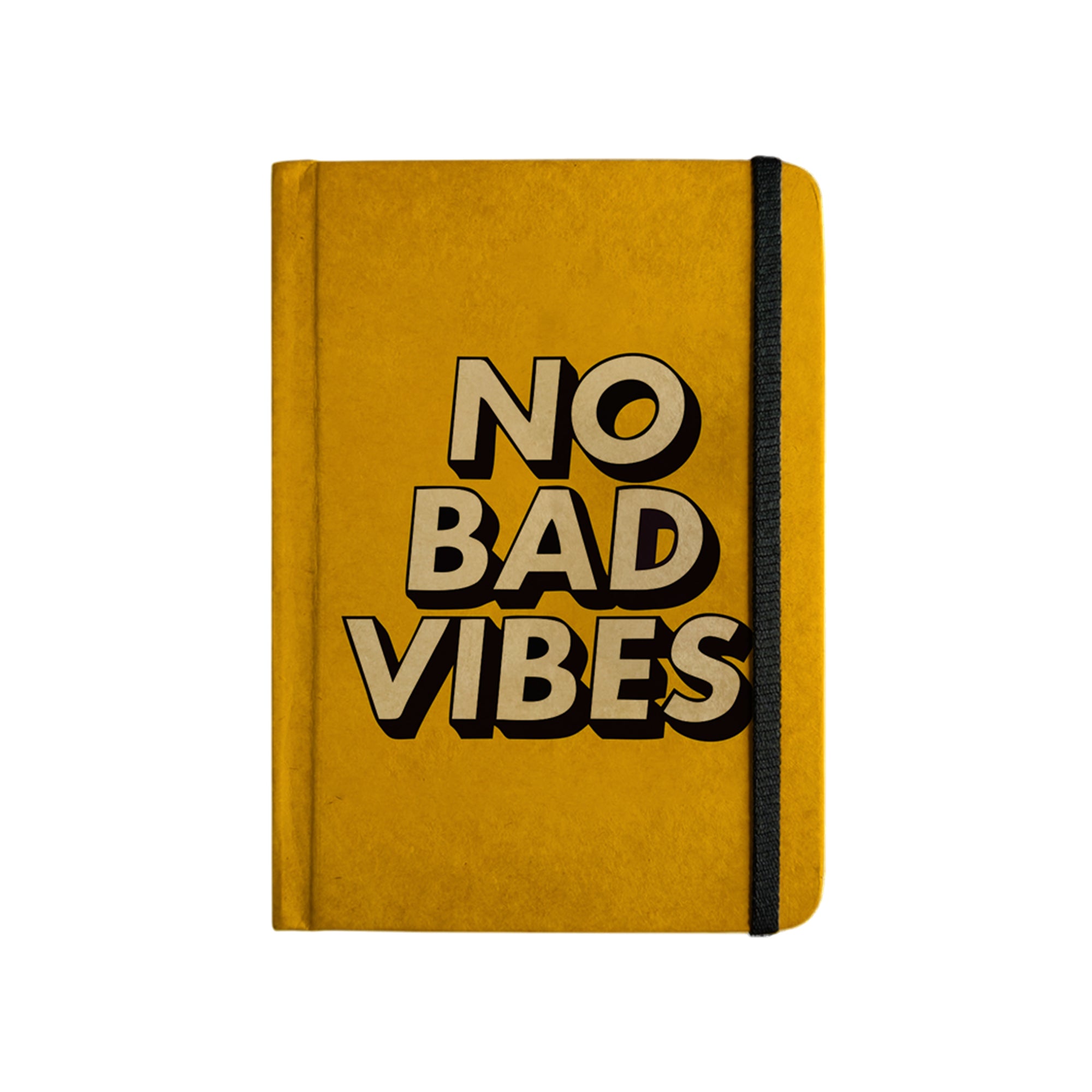 NO BAD VIBES (YELLOW) - Handcrafted Diary MOOCH DESIGN STUDIO