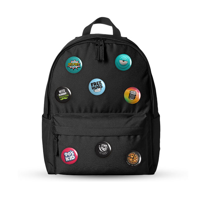 Buy BadgePack Designs Ren Backpack Red Bag with 5 Printed Badges Online