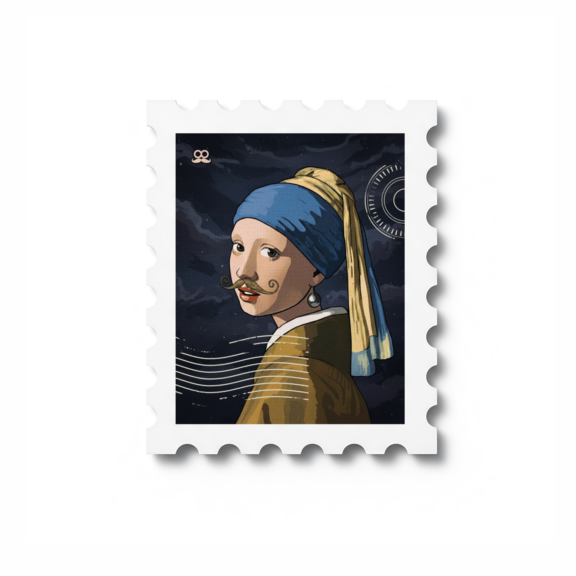 Pearl Earring - Stamp Magnet MOOCH DESIGN STUDIO LLP