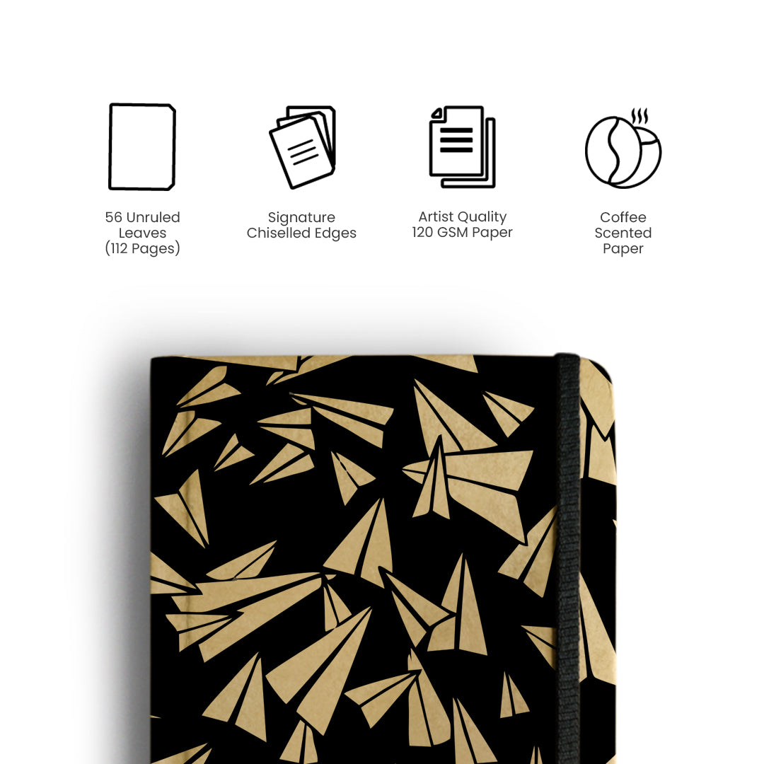 Rocket Pattern - Handcrafted Diary