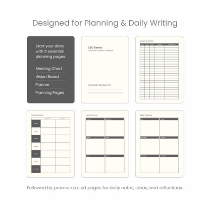CEO Diary - A6 Royal Blue MOOCH DESIGN STUDIO LLP