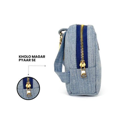 MICRO - AN UPCYCLED DENIM POUCH MOOCH DESIGN STUDIO