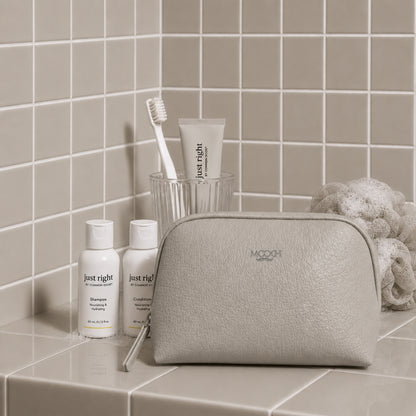 ALL KIND UTILITY VEGAN LEATHER POUCH - ASH GRAY MOOCH DESIGN STUDIO LLP