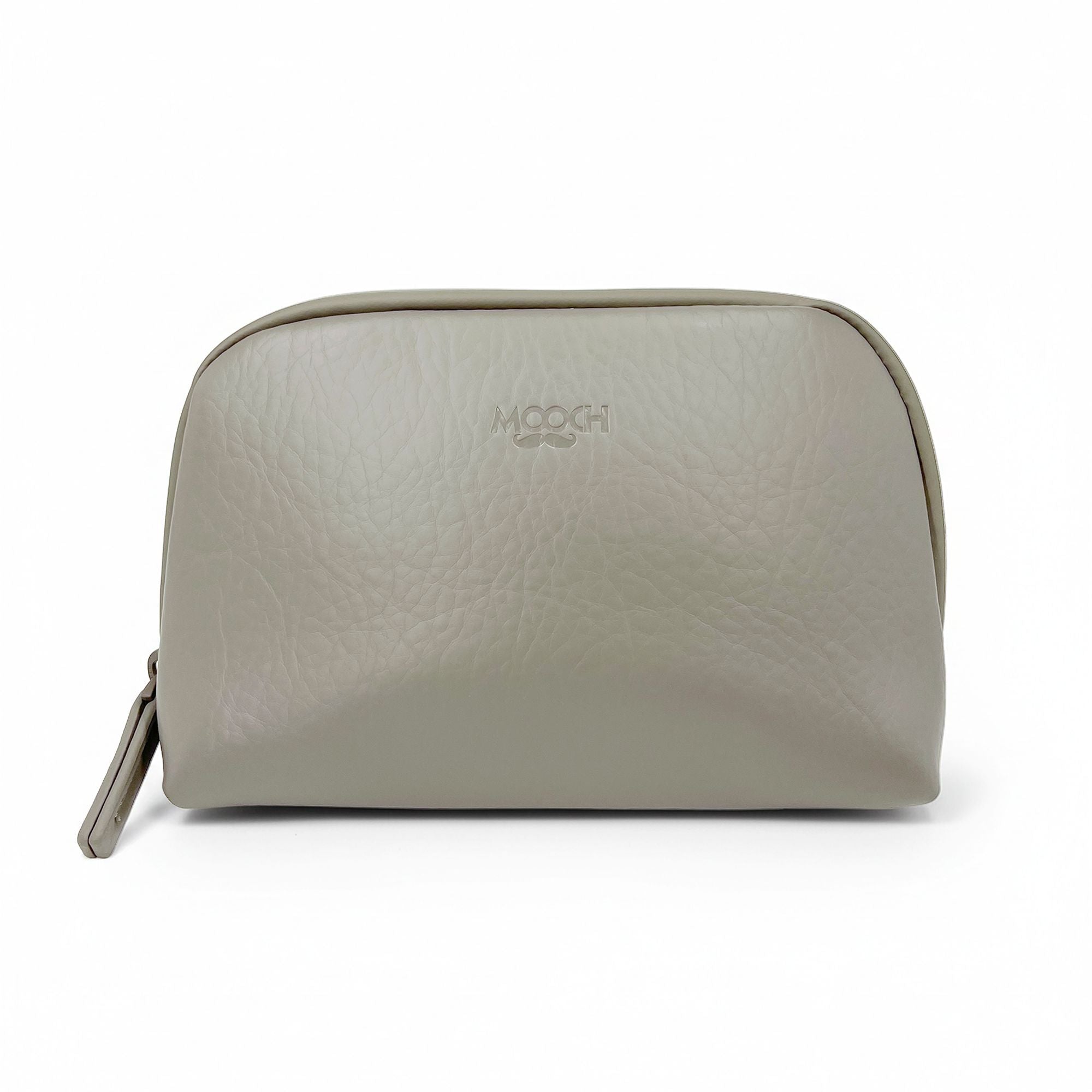 TECH POUCH BIO BASED VEGAN LEATHER - ASH GRAY MOOCH DESIGN STUDIO LLP