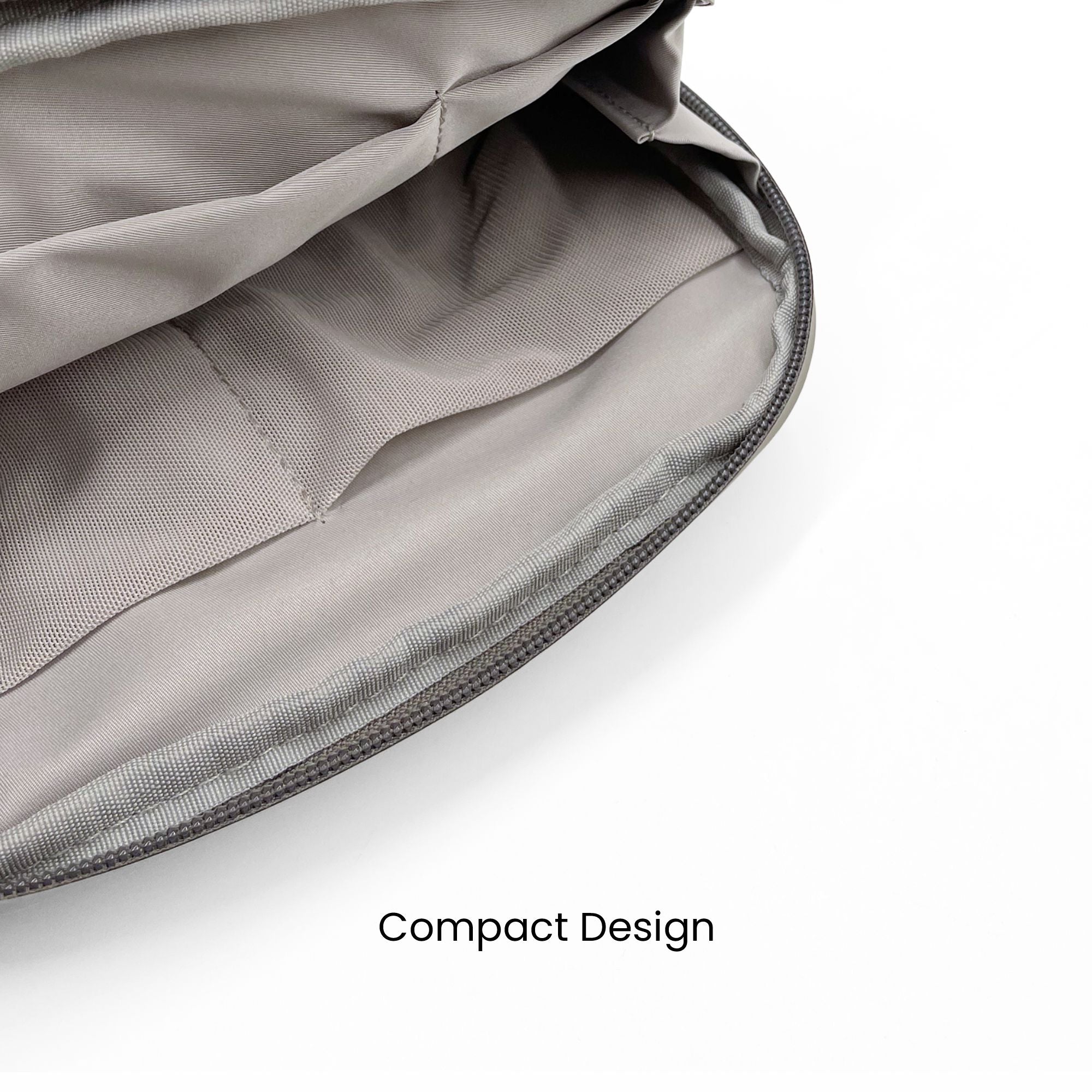 TECH POUCH BIO BASED VEGAN LEATHER - ASH GRAY MOOCH DESIGN STUDIO LLP