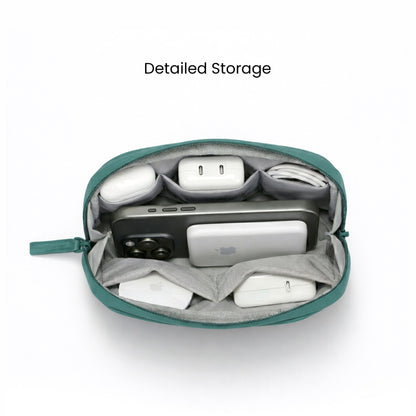 TECH POUCH BIO BASED VEGAN LEATHER - MARINE BLUE MOOCH DESIGN STUDIO LLP