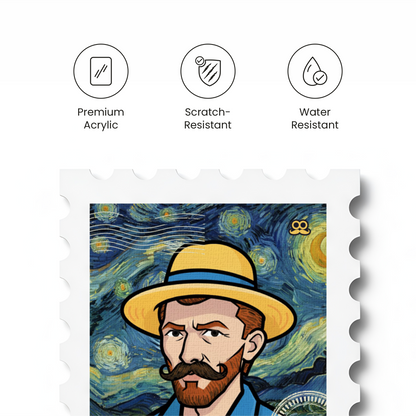 Van Gogh - Stamp Magnet MOOCH DESIGN STUDIO LLP