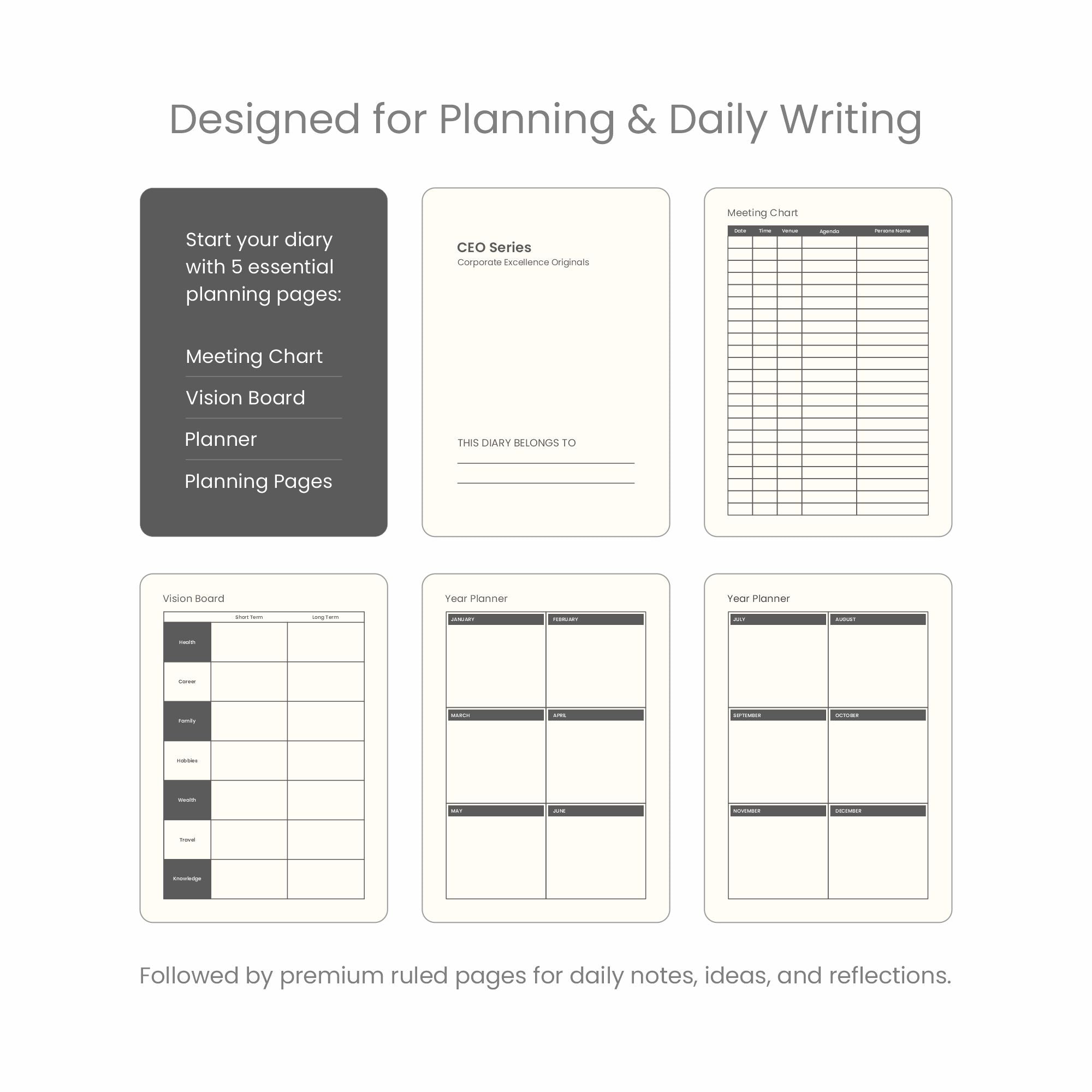 CEO Diary - Vintage Tan MOOCH DESIGN STUDIO LLP