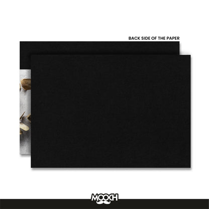 A4 SIZE BLACK ART SHEETS - 300 GSM PACK OF 25 MOOCH DESIGN STUDIO