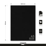 A5 SIZE BLACK ART SHEETS - 300 GSM PACK OF 25