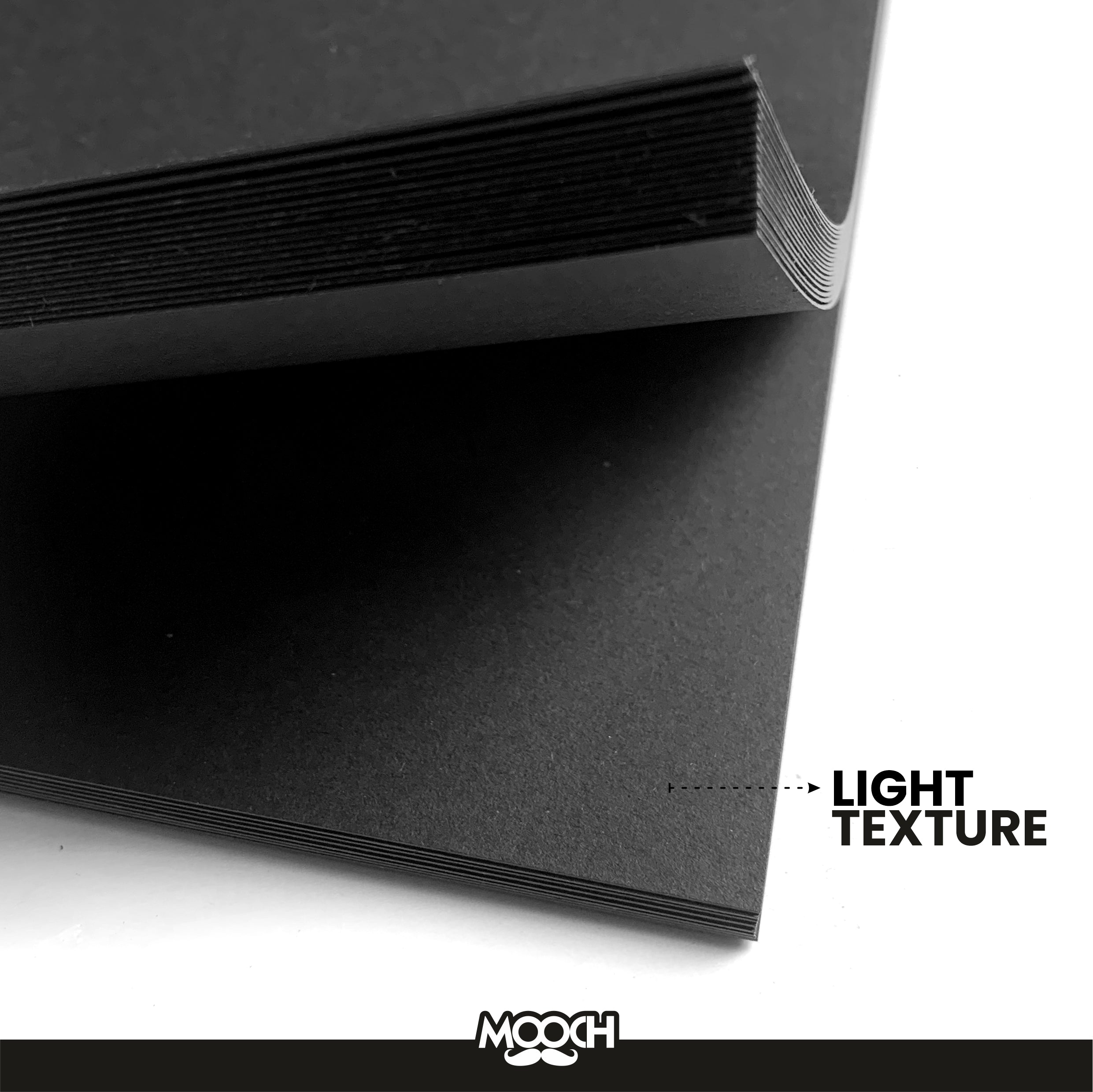 A4 SIZE BLACK ART SHEETS - 300 GSM PACK OF 25 MOOCH DESIGN STUDIO