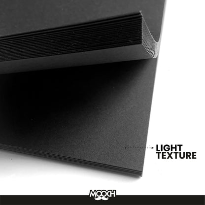 A4 SIZE BLACK ART SHEETS - 300 GSM PACK OF 25 MOOCH DESIGN STUDIO