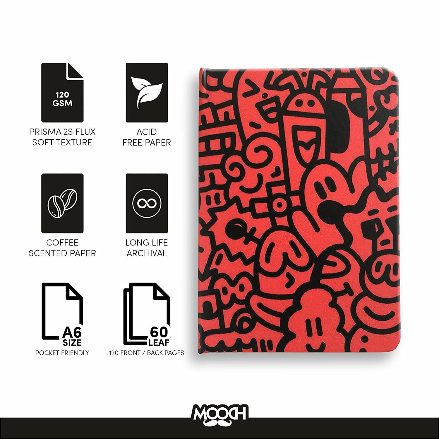 DOODLE RED -120GSM PRISMA FLUX PAPER